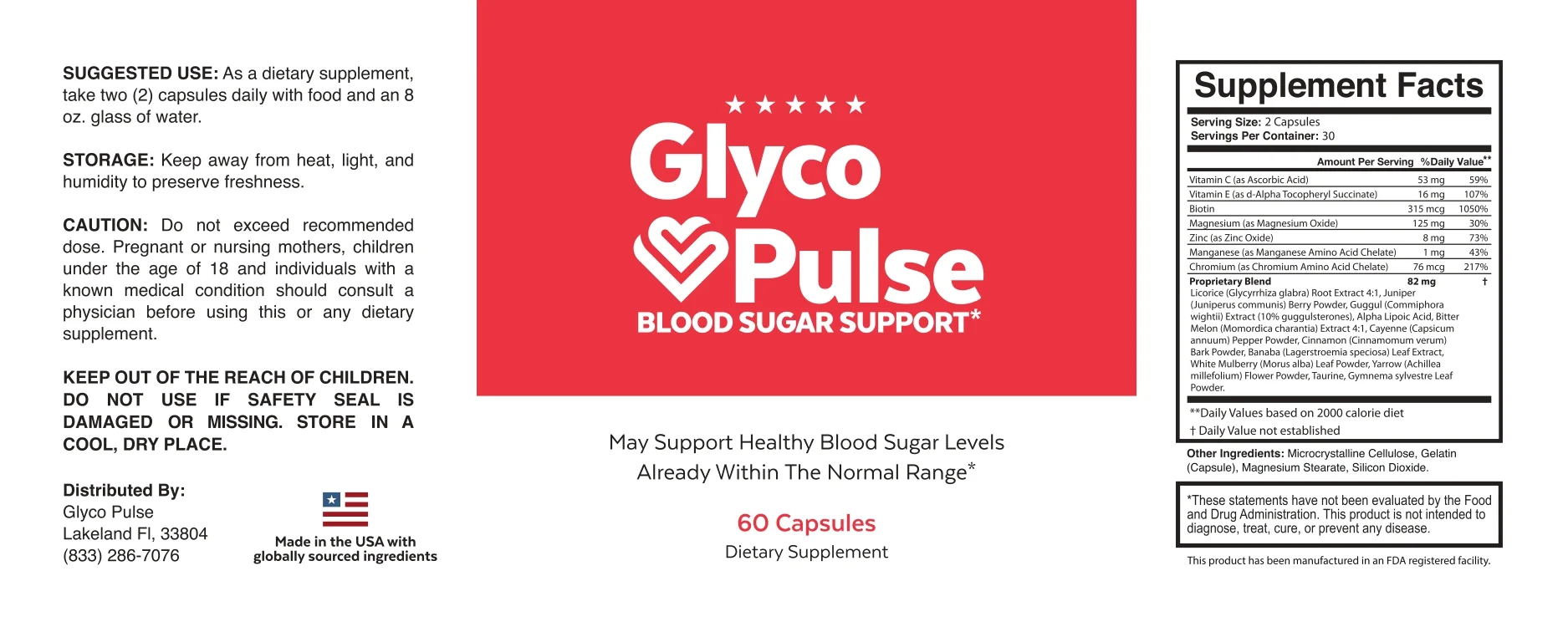 GlycoPulse Product Label